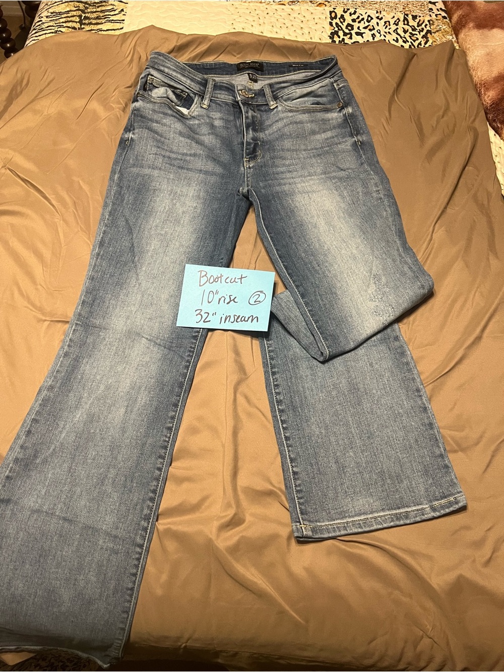 Judy Blue  Bootcut Jeans Size 9/29 -jb82337lt no distressing light wash
